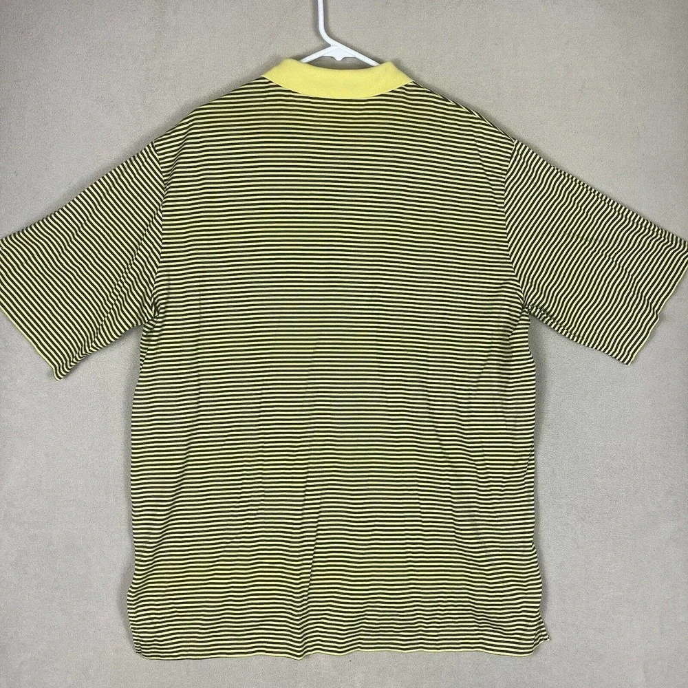 Ralph Lauren Polo Golf Polo Shirt‎ Mens XL Yellow Striped 2008 US Open Logo